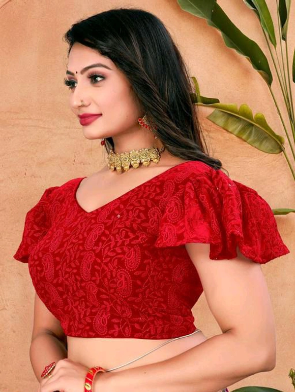 KAASHIBA Fancy Women Blouses - Red, 36