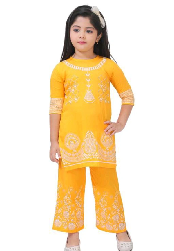 KAASHIBA Latest Kurta Sets - Yellow, 5-6years