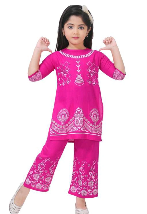 KAASHIBA Latest Kurta Sets - Pink Flamingo, 6-7years