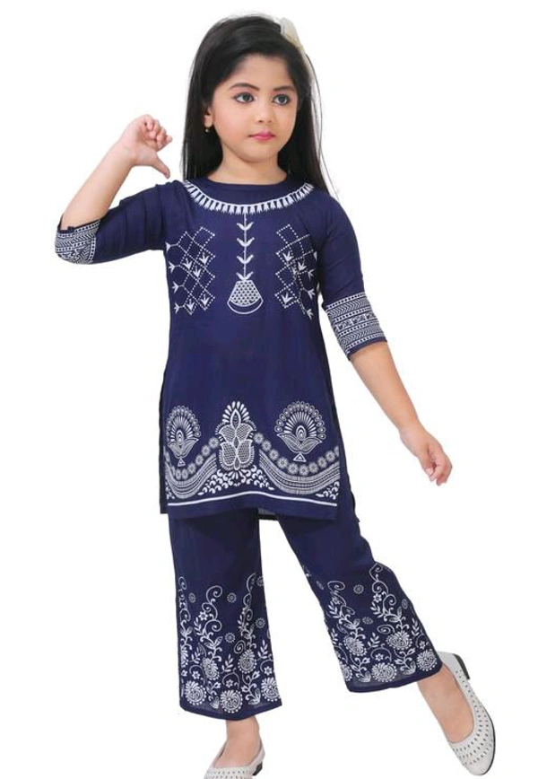 KAASHIBA Latest Kurta Sets - Blue, 7-8years