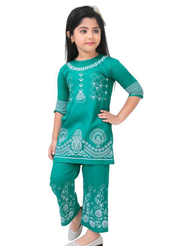 KAASHIBA Latest Kurta Sets - Green, 3-4years