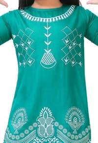 KAASHIBA Latest Kurta Sets - Green, 3-4years