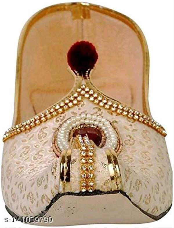 KAASHIBA Men's Ethnic Traditional Juttis & Mojaris* - Cream, IND-7