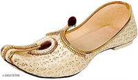 KAASHIBA Men's Ethnic Traditional Juttis & Mojaris* - Cream, IND-7