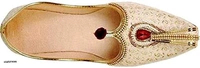 KAASHIBA Men's Ethnic Traditional Juttis & Mojaris* - Cream, IND-7