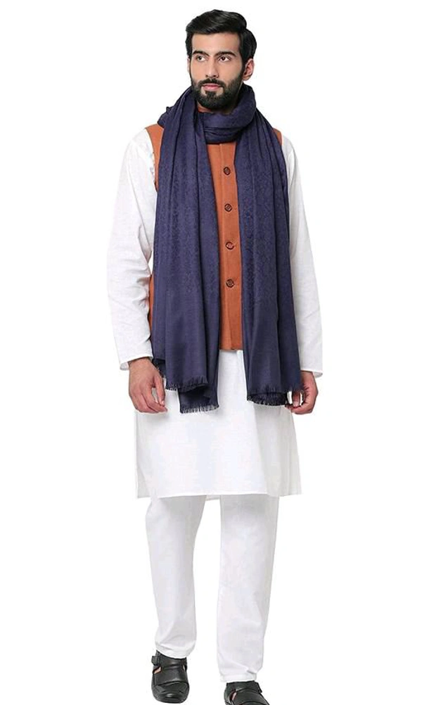 KAASHIBA Spring Board Stole for Men - Free, Navy Blue