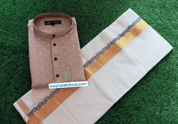 Kerala Kurtha Mundu Combo