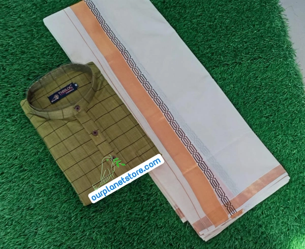 Kerala Kurtha Mundu Combo