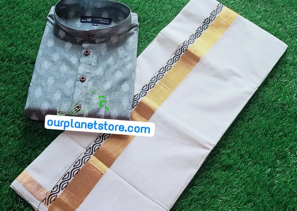 Kerala Kurtha Mundu Combo