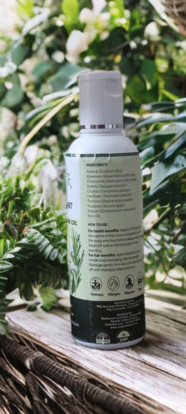 OURPLANET Ayurvedic Wellness Rosemary · Chamomile · Bhringraj Hair Oil