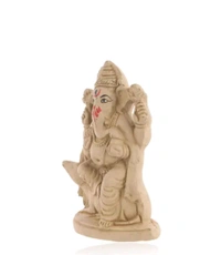 Eco-Friendly Handcrafted Mud Mitti Ganesh Idol - 6.5 Inch