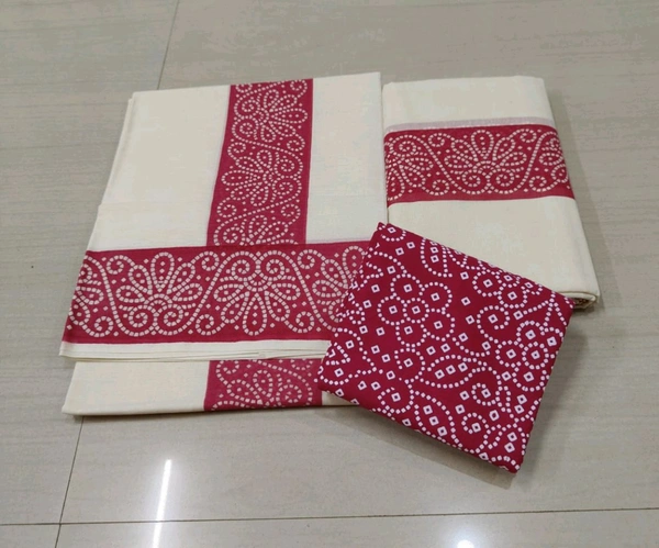 Kerala Traditional Cotton Wear ( Set Mundu)