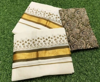 JERI PRINT SET MUNDU With BLOUSE