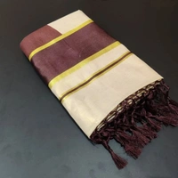 Coffee Brown Temple Print Saree