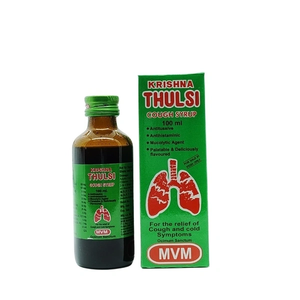 MVM AYURVEDIC Krishna Thulsi Cough Syrup - Mvm - 100Ml