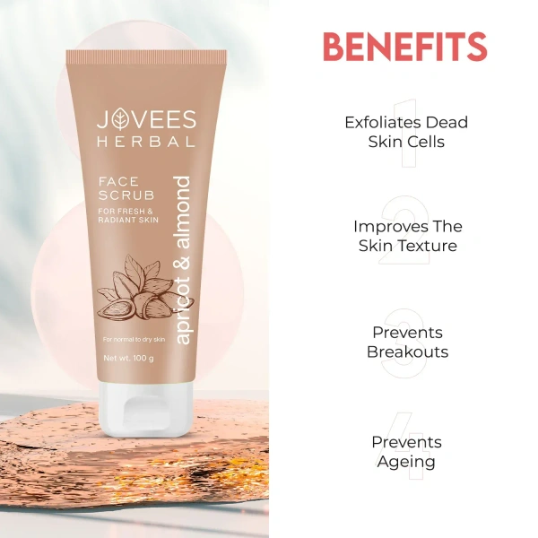 JOVEES HERBAL CARE Apricot & Almond Face Scrub - Jovees - 100g