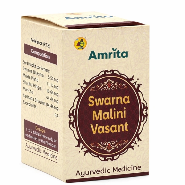 Amrita Swarna Malini Vasant Tablet | Ayurvedic Medicine - 10 Tab