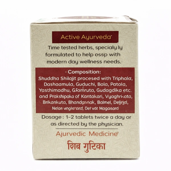 Amrita Shiva Gutika Herbal Ayurvedic - 60 Tab