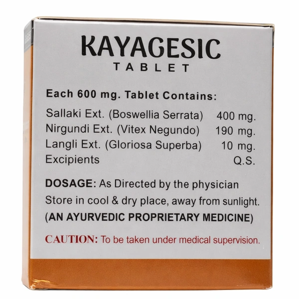 KAYASHAKTHI HERBAL Kayagesic Tablets - Kayashakthi - 10Tab