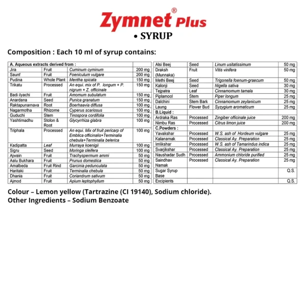 AIMIL PHARMACEUTICAL Zymnet Plus Syrup - Aimil - 100Ml