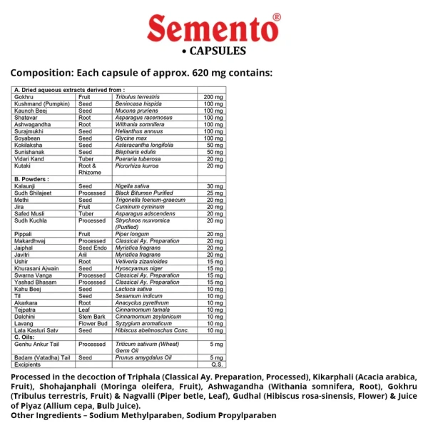 AIMIL PHARMACEUTICAL Semento Capsule - Aimil - 20 Capsule