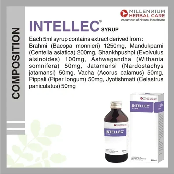 MILLENNIUM HERBALS Intellec Syrup - Millennium - 200ml