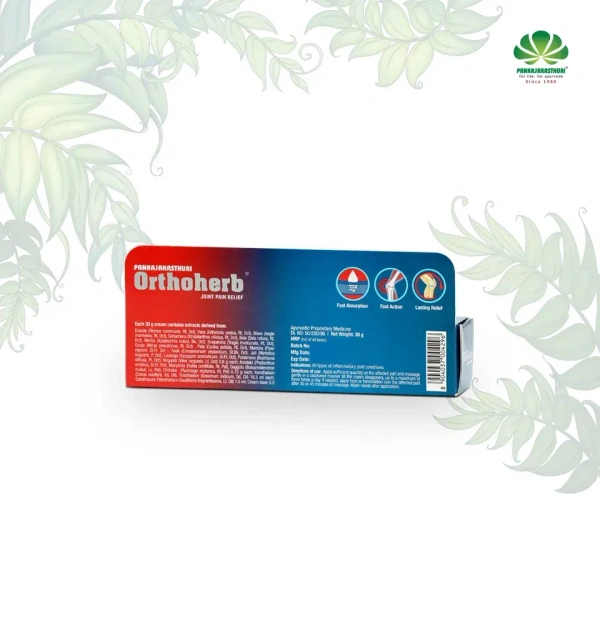 PANKAJA KASTHURI HERBALS Orthoherb Cream - Pankaja - 10g