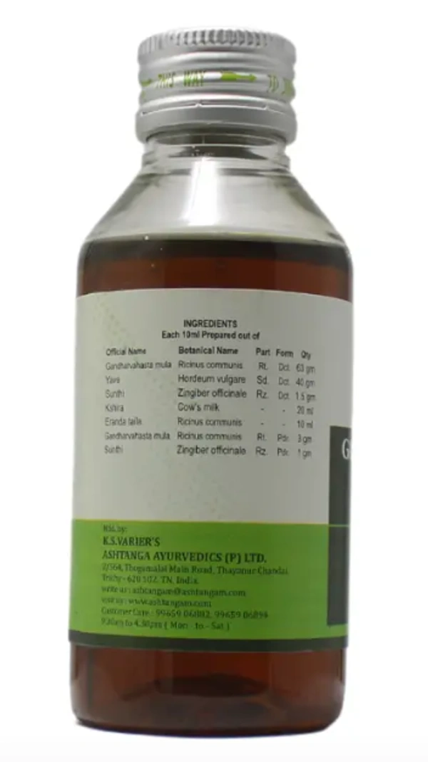 ASHTANGA AYURVEDICS Gandharvahasta Thaila Ashtanga - 100ML
