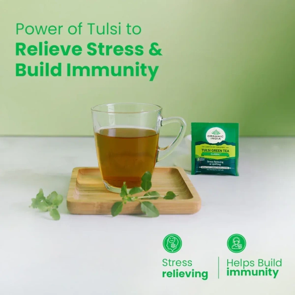 ORGANIC INDIA Tulsi Green Tea Classic - Organic - 25Bags