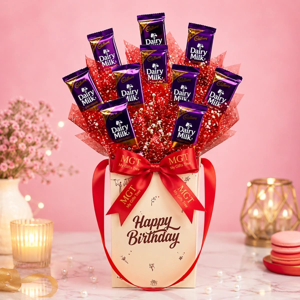 My Gifts Tree Dairy Milk Love Birthday Bouquet