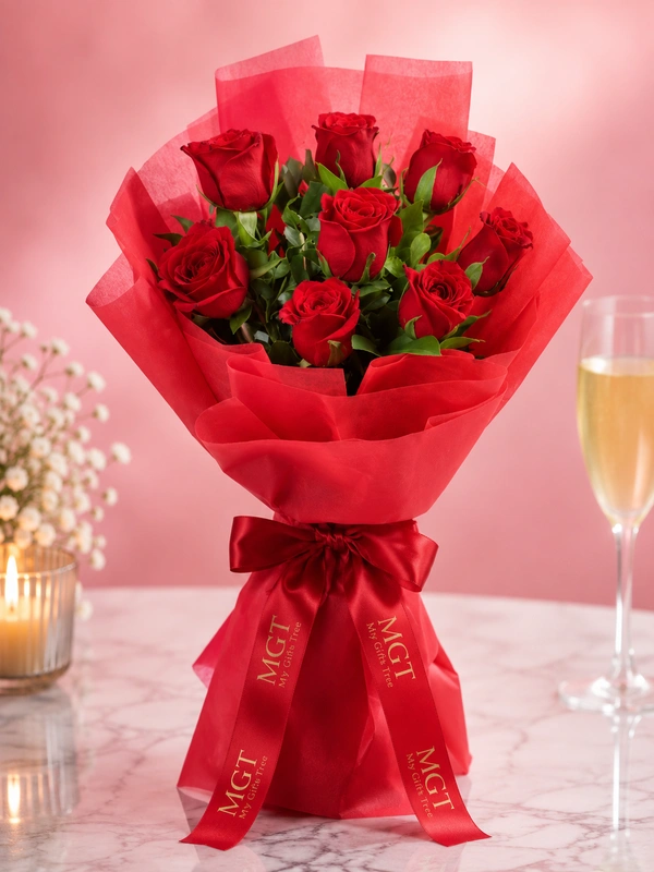 My Gifts Tree Pretty Love Anniversary Gift - 10 Roses
