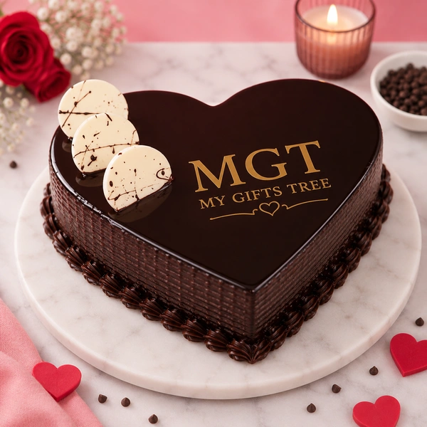 My Gifts Tree Chocolatey Pleasure Heart Shape Cake - 2 KG
