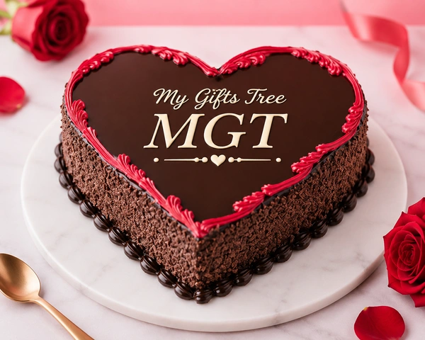 My Gifts Tree For My Beloved Heart Shape Cake - 500 GM