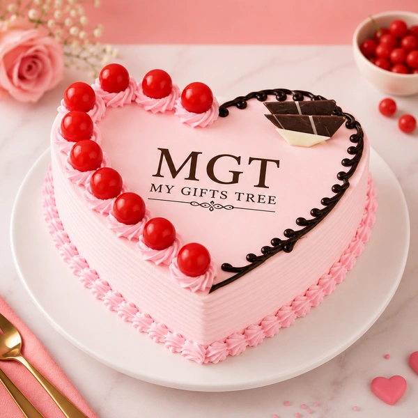 My Gifts Tree Berry Rush Heart Shape Cake - 1 KG