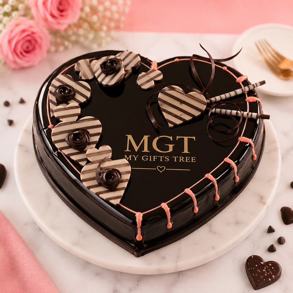 My Gifts Tree Choco Delight Heart Shape Cake - 1.5 KG