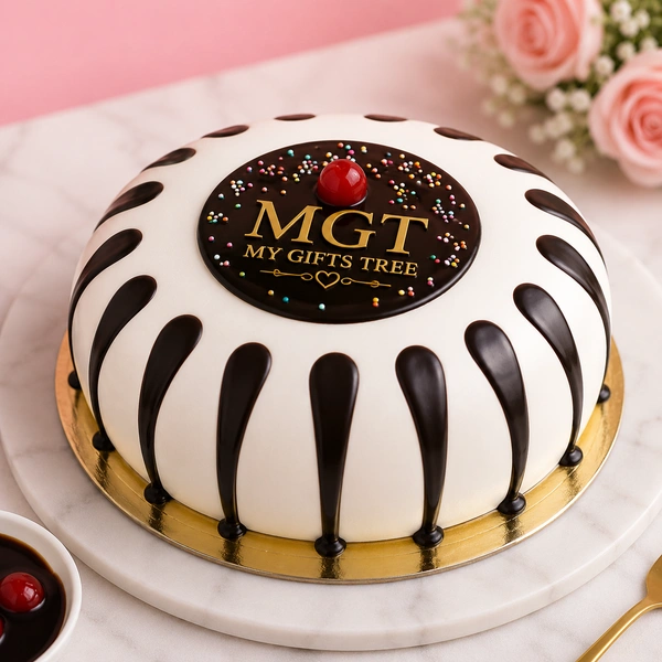 My Gifts Tree Black Forest Designer Cake - 500 GM