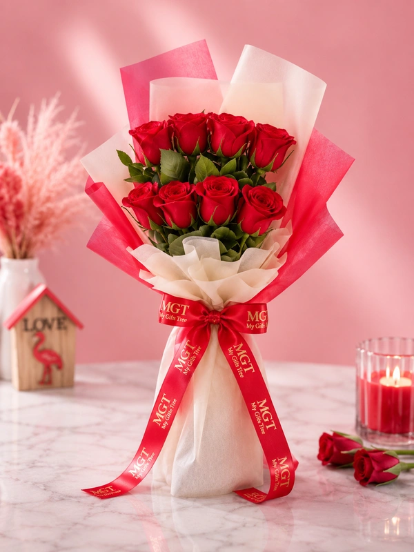 My Gifts Tree Red Ombre Rose's Bouquet