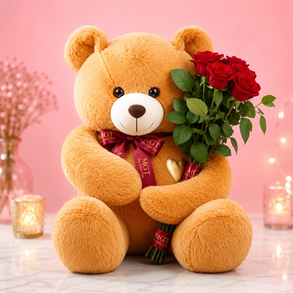 My Gifts Tree 3 Feet Teddy With Roses