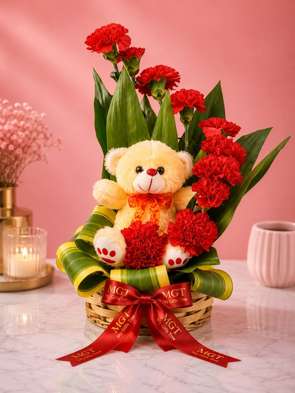 My Gifts Tree Teddy With Red Love Slide