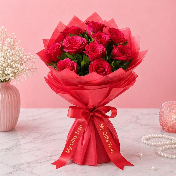 My Gifts Tree Elegant Red Rose's Bouquet