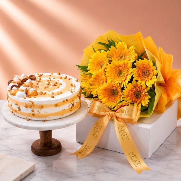 My Gifts Tree Memories Of Taste with Yellow Gerbara - 500 GM