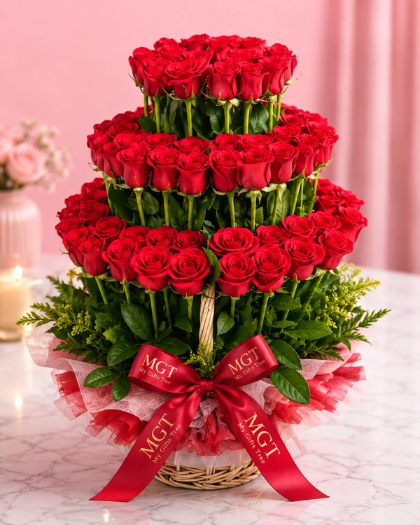My Gifts Tree Flower Arrangment Of Red Roses