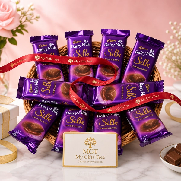 My Gifts Tree Basket of chocolates with Elegant Gifts