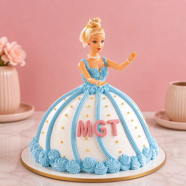Blue Barbie Cake - 4 KG