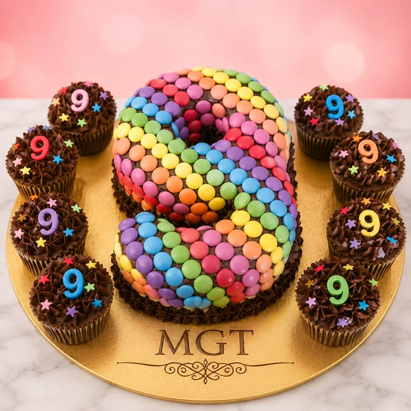 My Gifts Tree Colorful number chocolate cake & cupcake - 5 KG