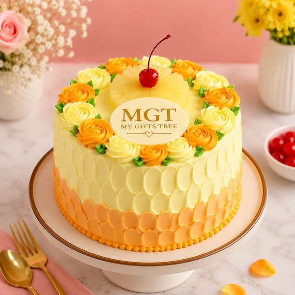 My Gifts Tree Delicious Creamy Pineapple Cake - 1 Kg