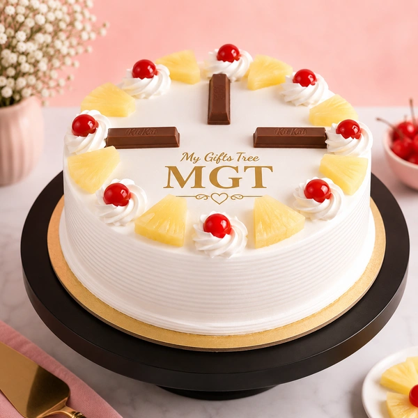 My Gifts Tree Kitkat Pineapple Cake - 500 GM