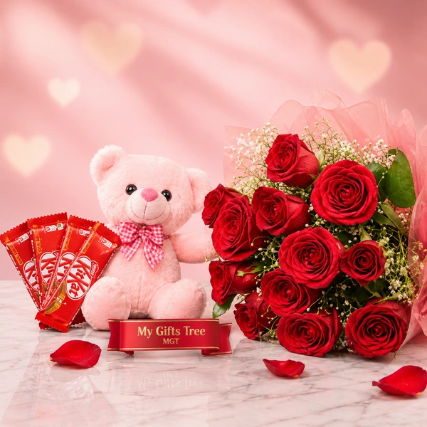 My Gifts Tree Kitkat Red Roses Combo