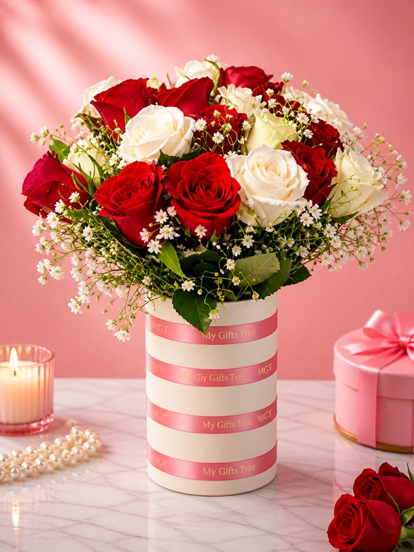 My Gifts Tree Red White Carnation Love