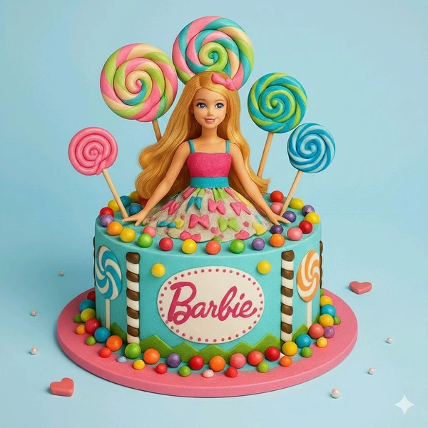 Barbie Candyland Lollipop Cake